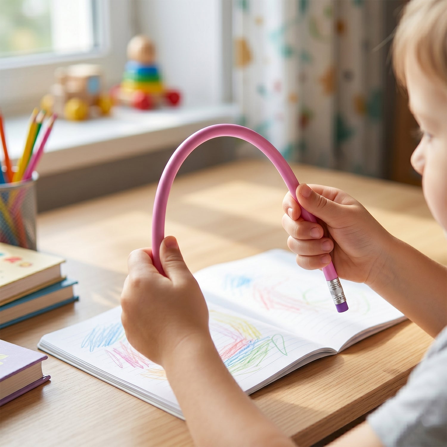 Flexible bendy soft pencils product shot