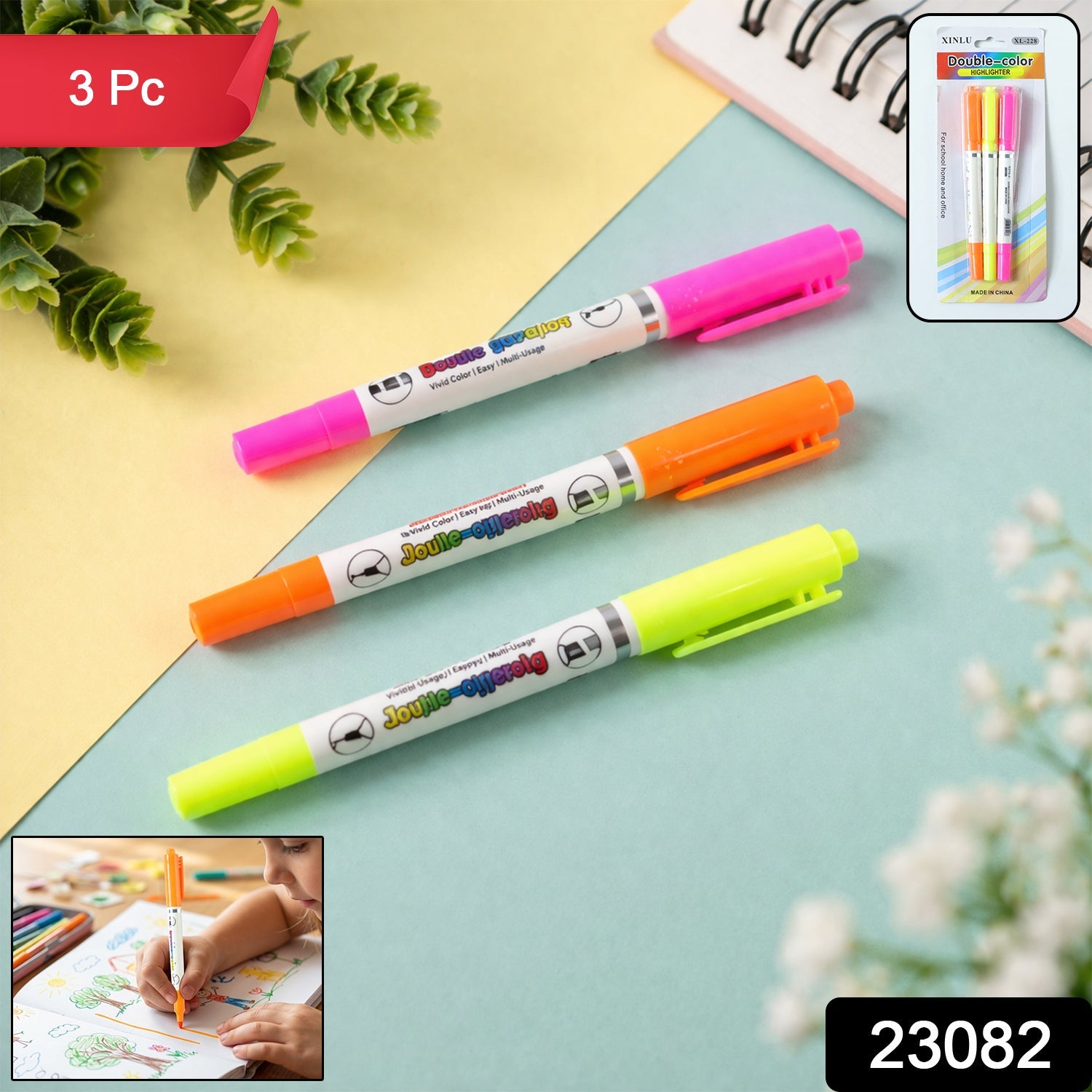 double color highlighter pens