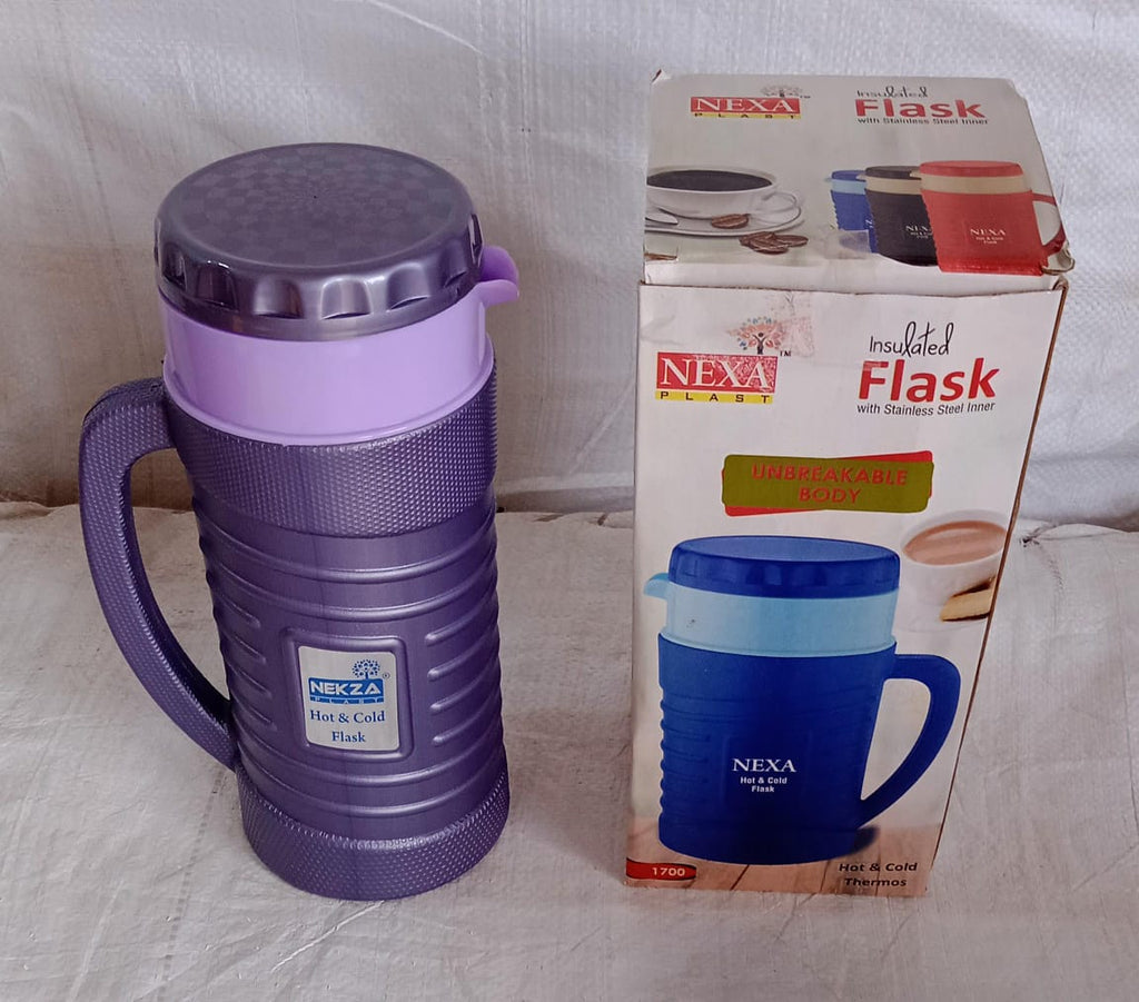 Durable steel thermos flask