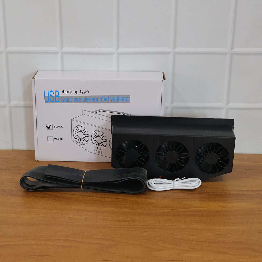 Triple Fan Plug & Play Car Exhaust Ventilation System (1 Set)