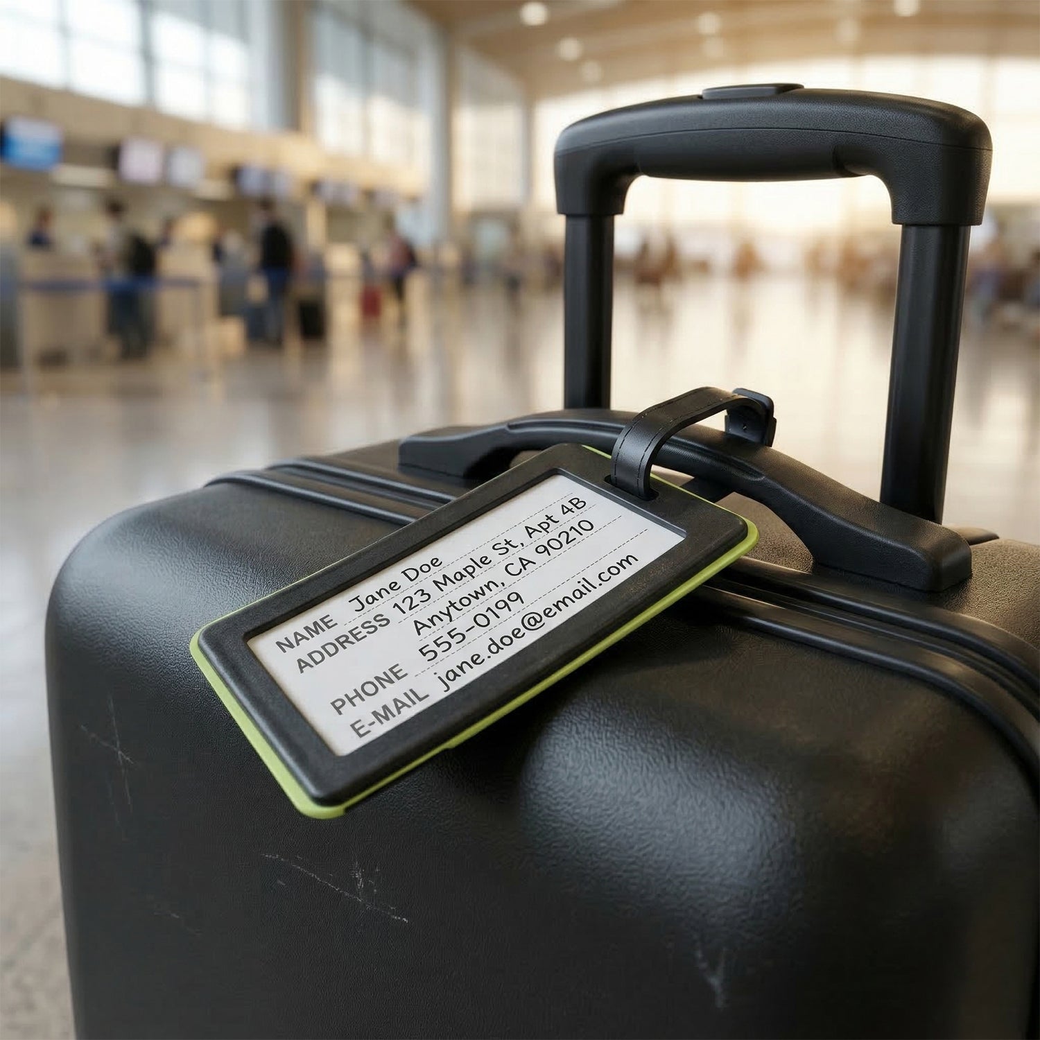 travel suitcase name tag