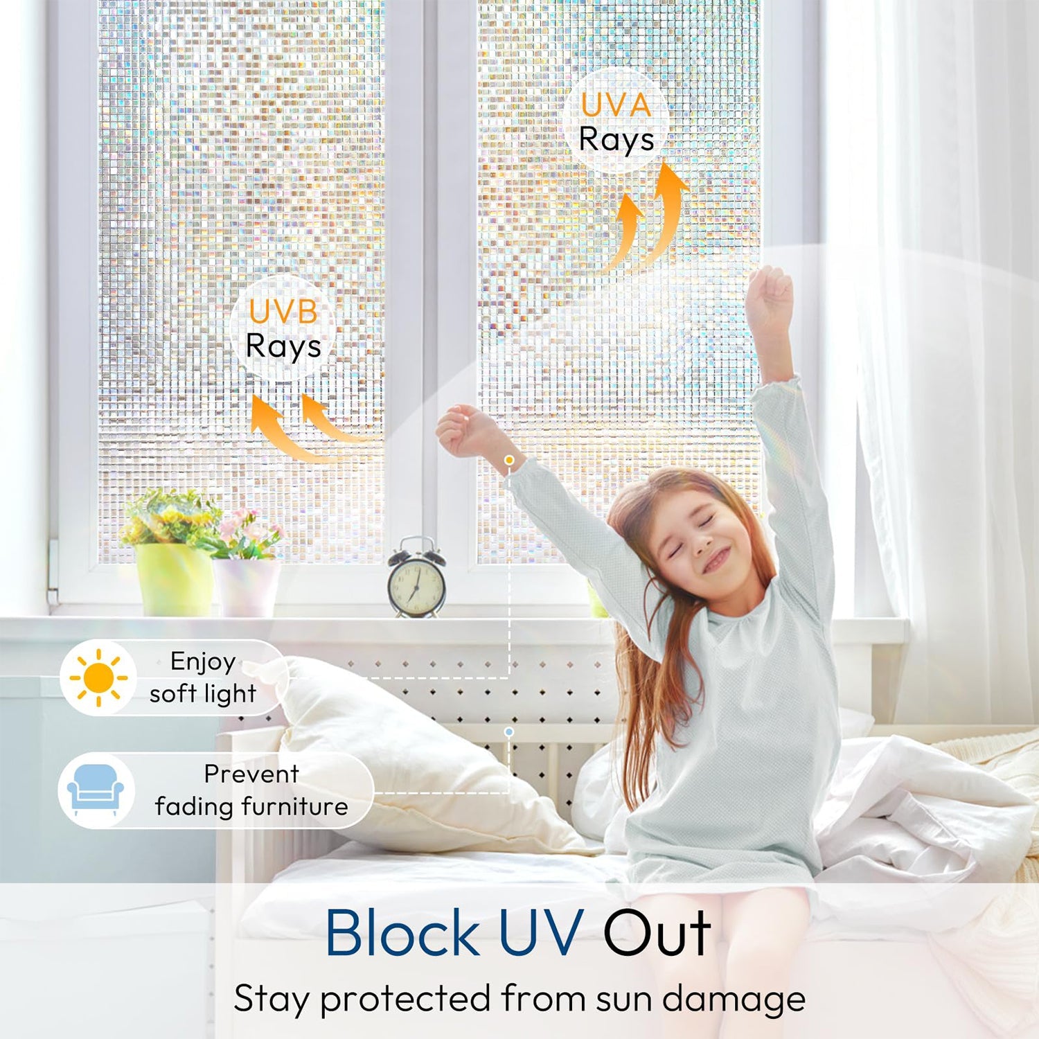 Decorative Window Film 45 cm x 3 m - (Not-Adhesive / 1 Pc)