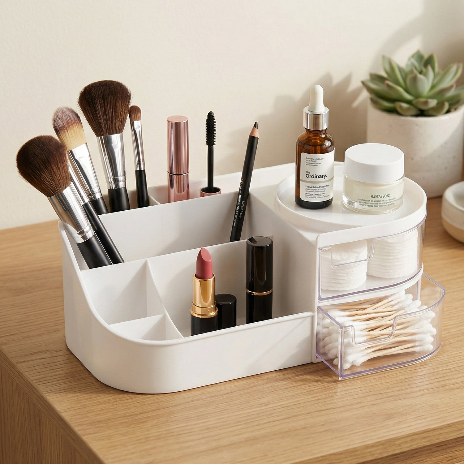 plastic cosmetic organizer box