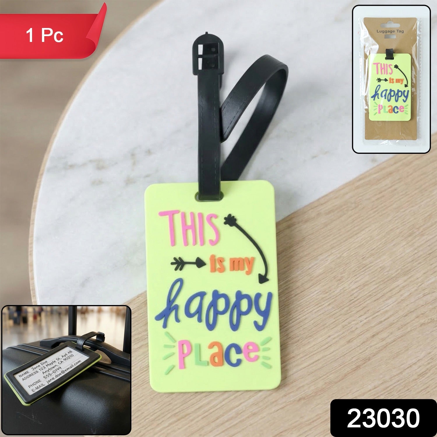 colorful travel bag tag